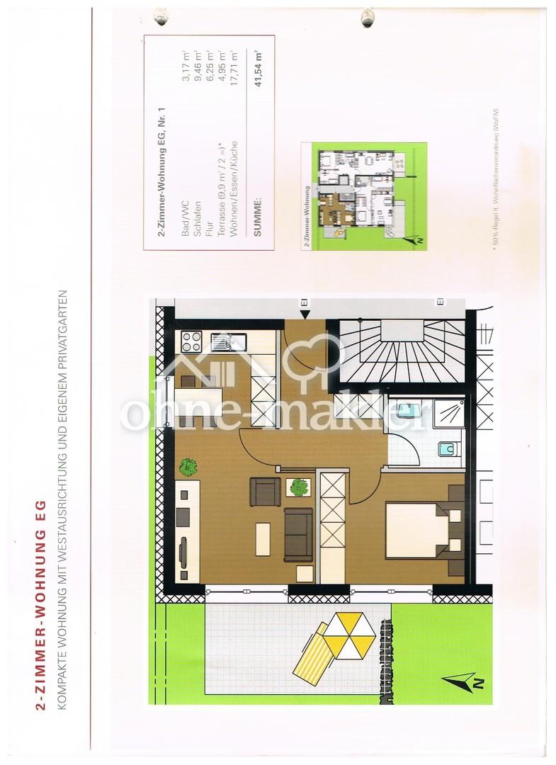 2-Zi. Erdgeschosswohnung in Wiley - Foto 5