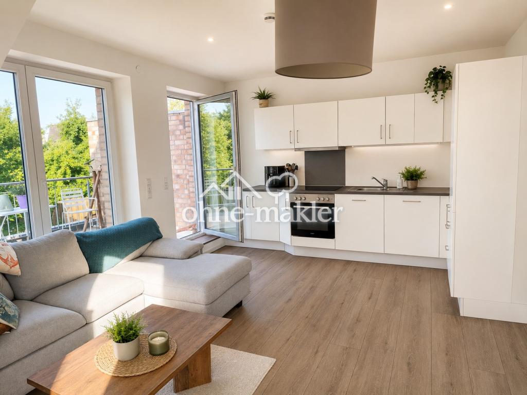 Zentrale 2-Zimmer DG-Wohnung im Grünen (mit Luft-Wasser-Wärmepumpe) - Foto 2