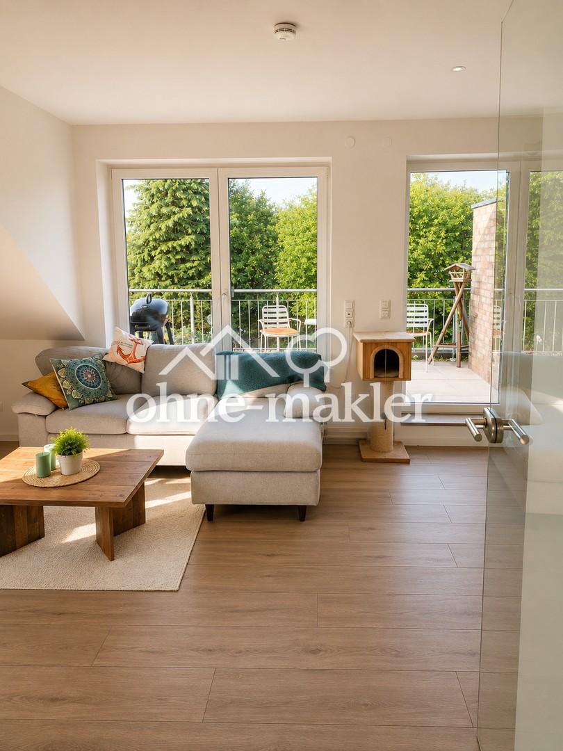 Zentrale 2-Zimmer DG-Wohnung im Grünen (mit Luft-Wasser-Wärmepumpe) - Foto 3