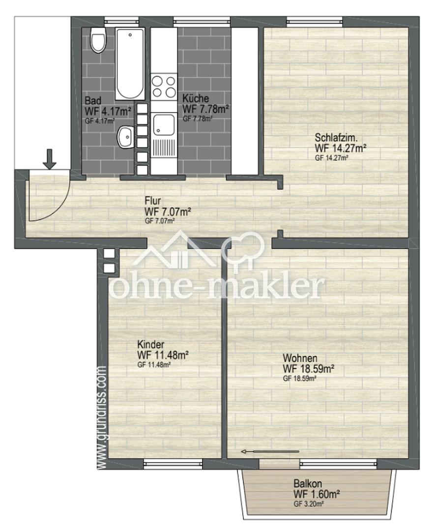 Zwischen Lister Meile und Eilenriede: Frisch sanierte 3 Zimmer Wohnung mit Balkon - Photo 5