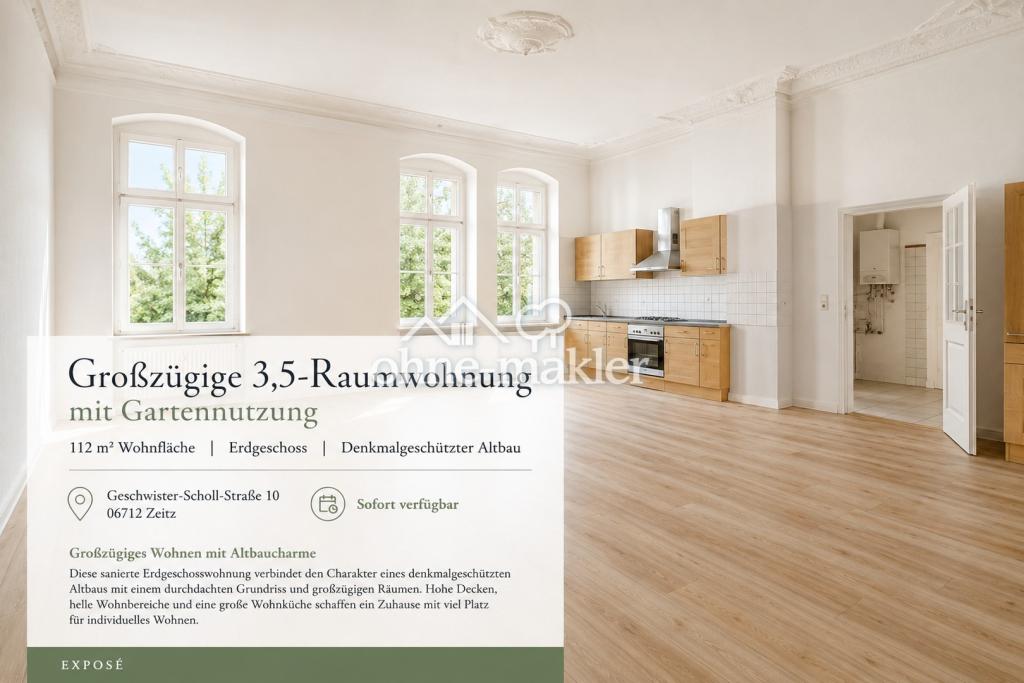 3,5 Raumwohnung 112 qm, saniert mit Gartennutzung im Erdgeschoss - Photo 5