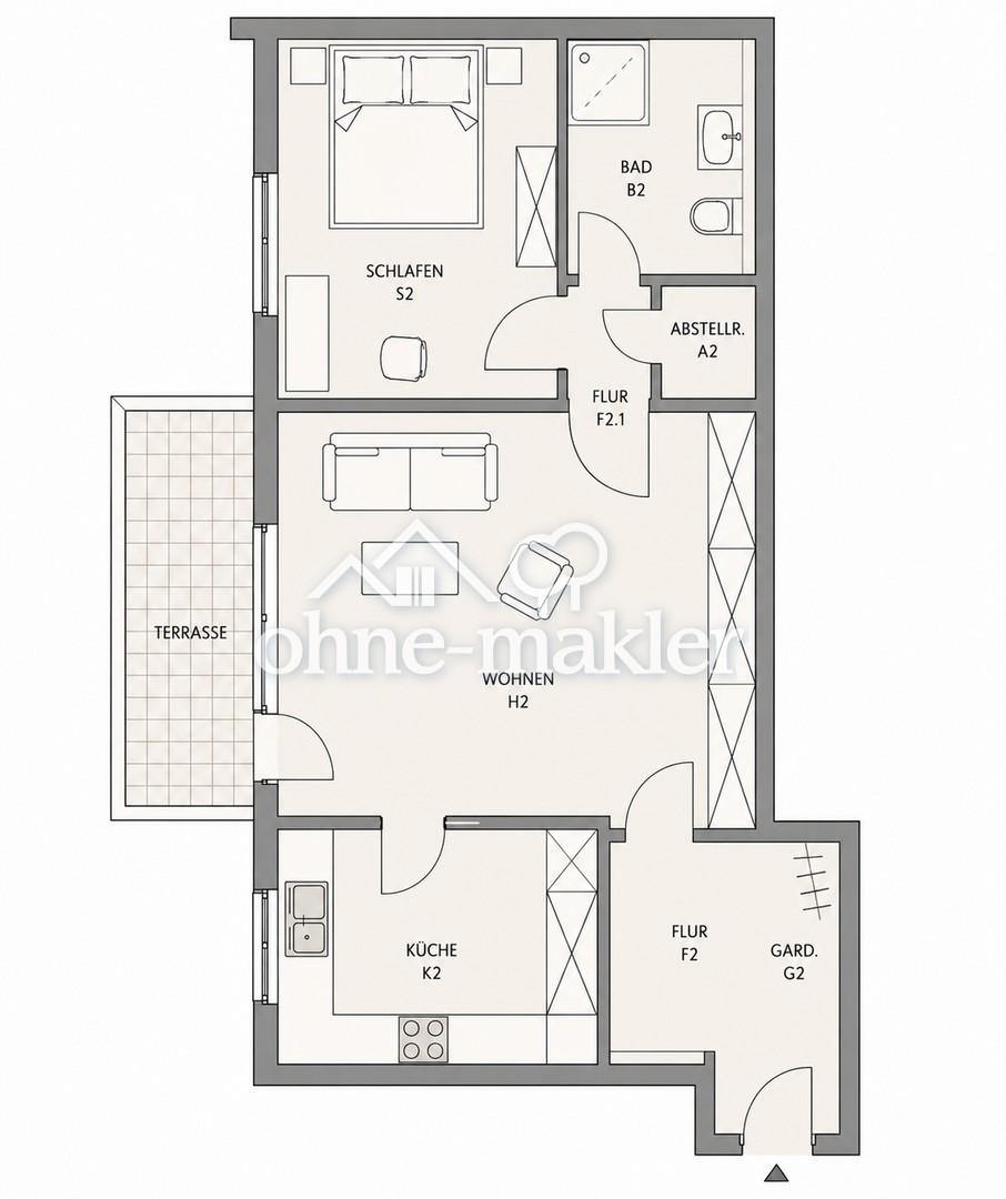 2 Zimmer Wohnung - Photo 2