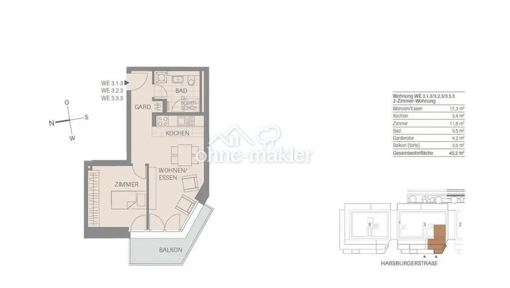 Charmante 45 m² 2-Zimmer-Wohnung in Herdern-Süd - Photo 5