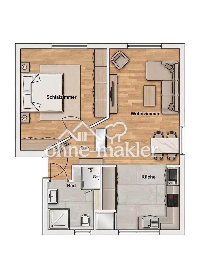 Renovierte 2 Zimmer Wohnung mit neuer Einbauküche inkl. ab August - Foto 4