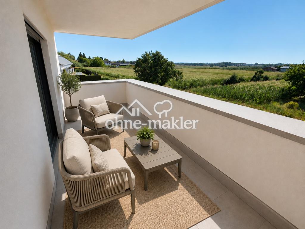 Neubau-Erstbezug | Helle 2-Zimmer-Wohnung mit Balkon und Garten ca. 100 m² | KfW 40 QNG - Foto 4