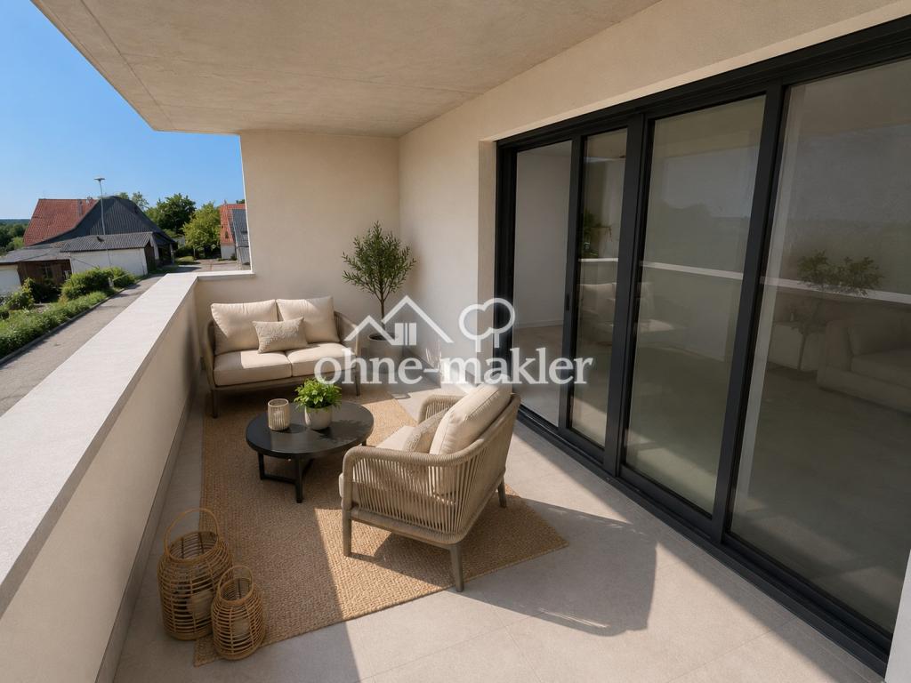 Neubau-Erstbezug | Helle 2-Zimmer-Wohnung mit Balkon und Garten ca. 100 m² | KfW 40 QNG - Foto 3