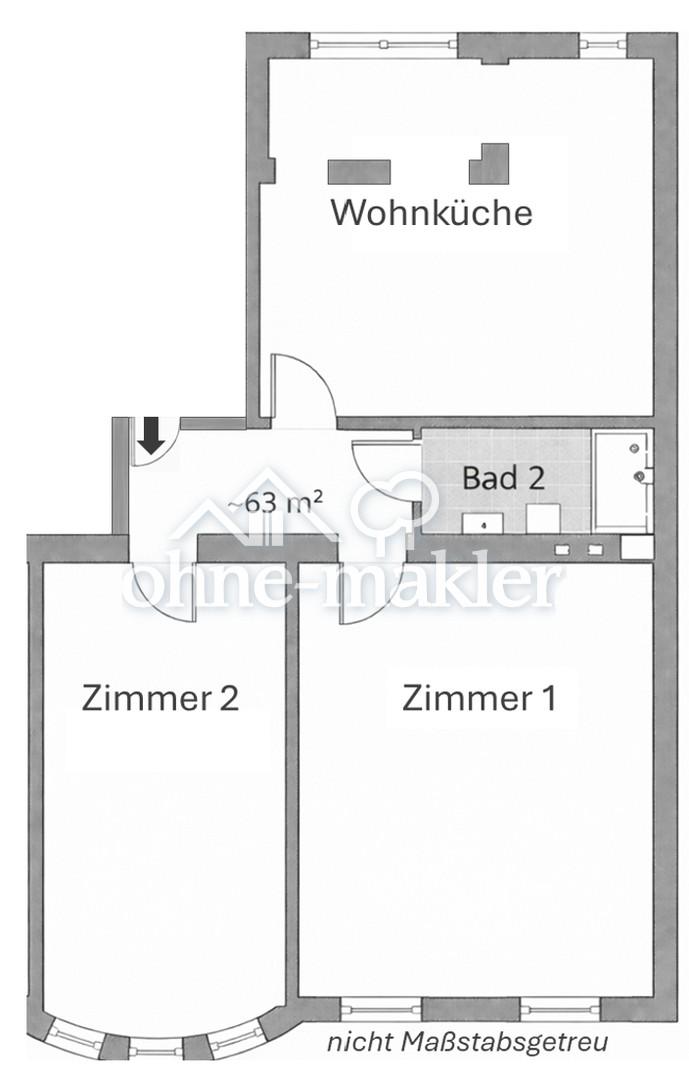 Frisch sanierte 3-Zimmer Altbauwohnung - Foto 5