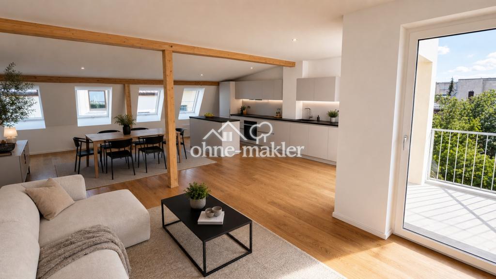 4-Zimmer-Maisonette-Dachgeschosswohnung im ruhigen Rückgebäude (Erstbezug) - Photo 1