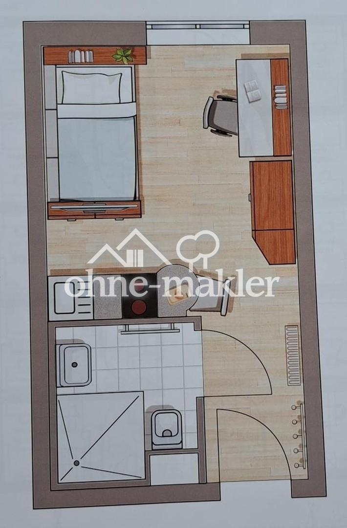 möblierte Studentenwohnung von privat - Foto 3