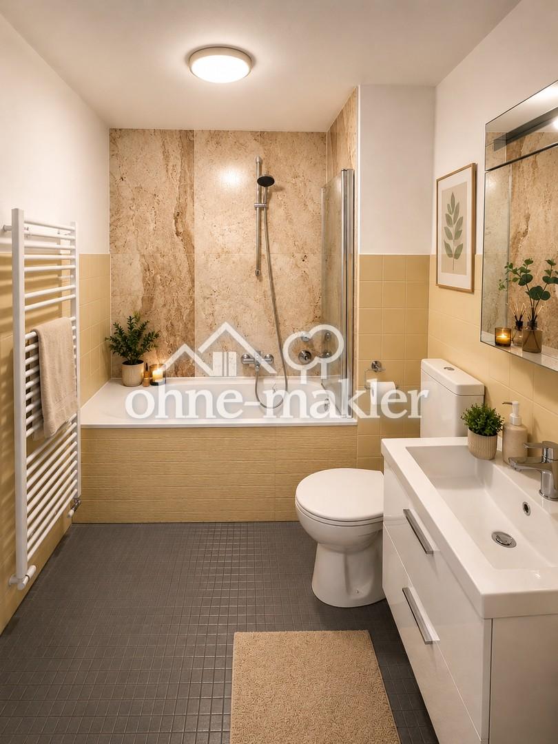 Frisch renovierte 1-Zimmer-Wohnung mit großem Südbalkon, EBK, Stellplatz u. Aufzug - Photo 4