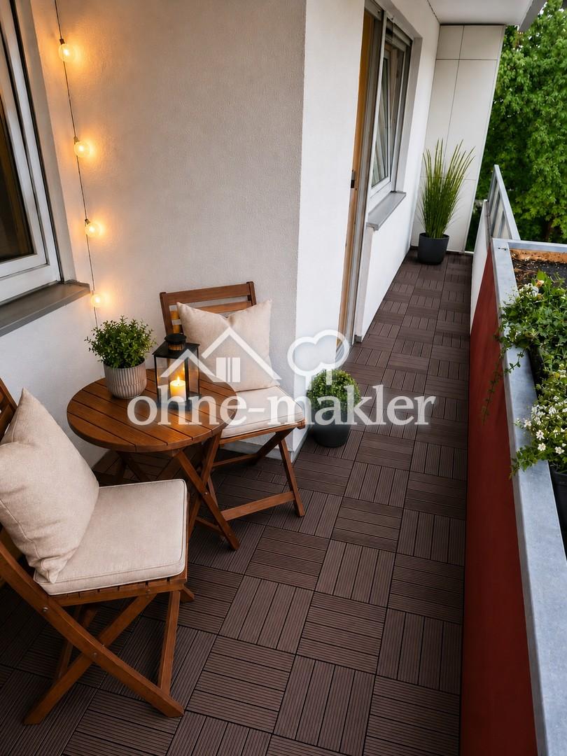 Frisch renovierte 1-Zimmer-Wohnung mit großem Südbalkon, EBK, Stellplatz u. Aufzug - Photo 5