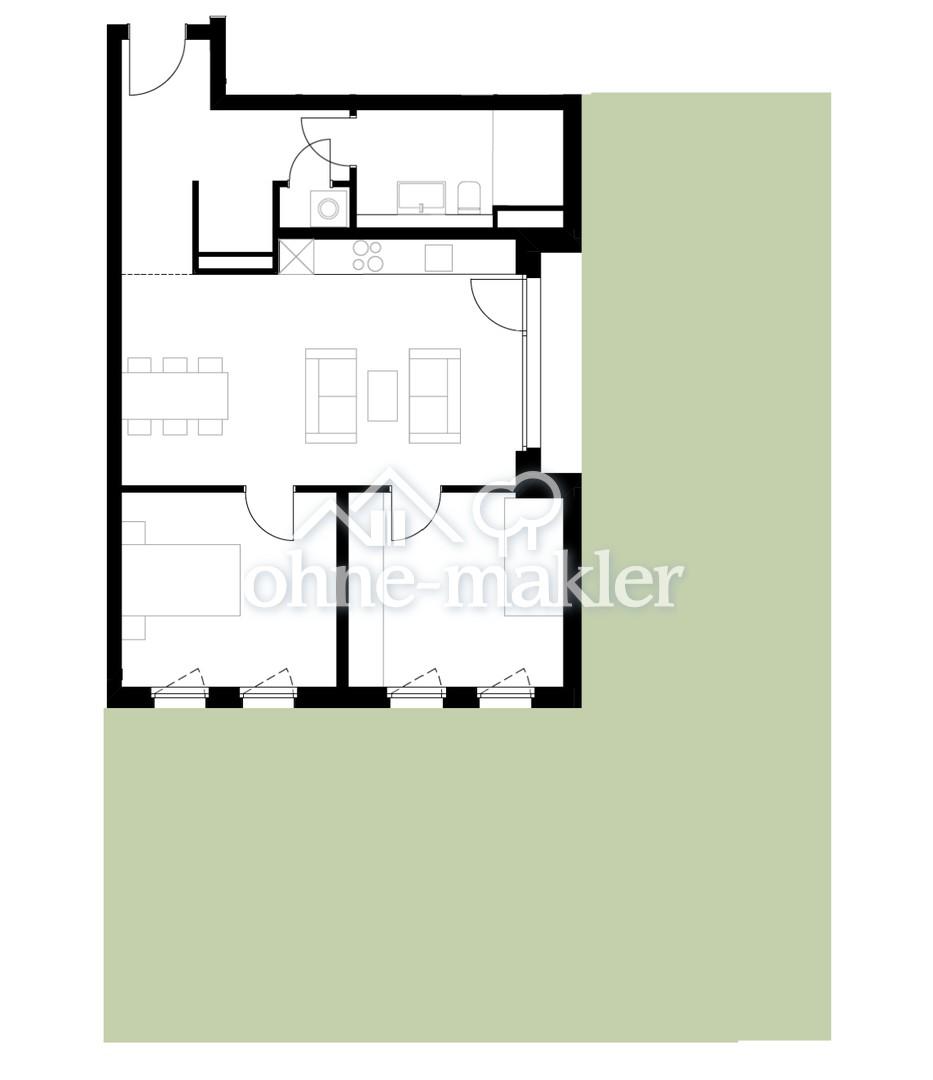 Moderne 3-Zimmer-Neubauwohnung mit Garten in Berlin-Pankow - Foto 2