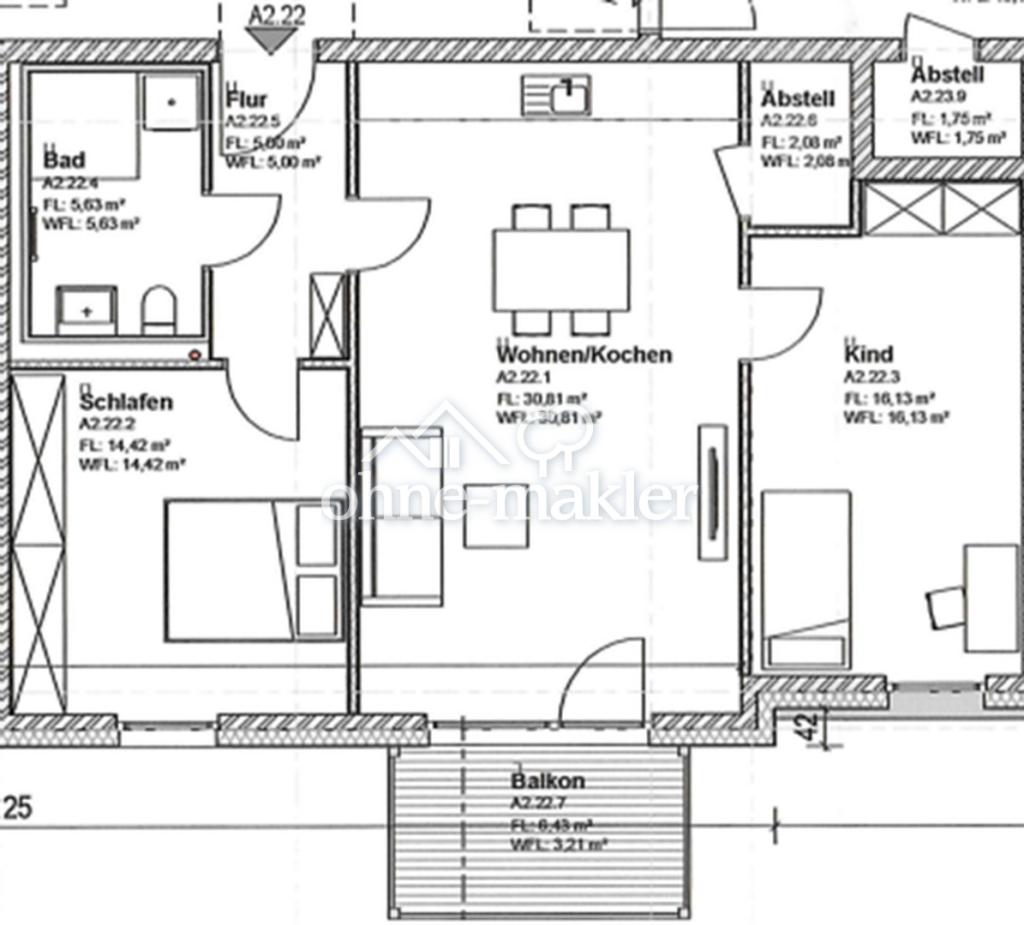 Erstbezug: Moderne Staffelgeschosswohnung mit Balkon sowie energieeffizientem Wohnkomfort - Photo 1