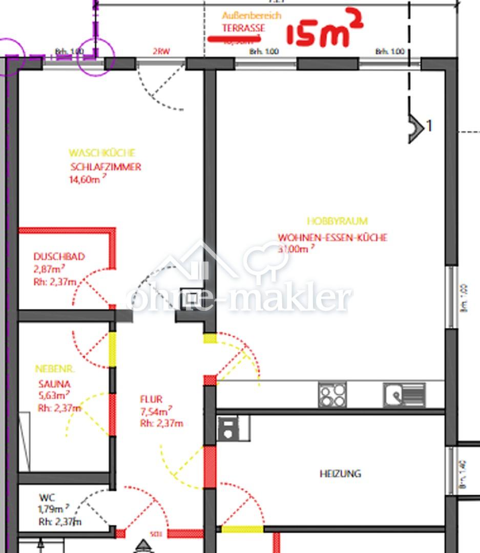 Erstbezug nach Renovierung: Gartengeschosswohnung mit Terrasse und Sauna - Foto 5