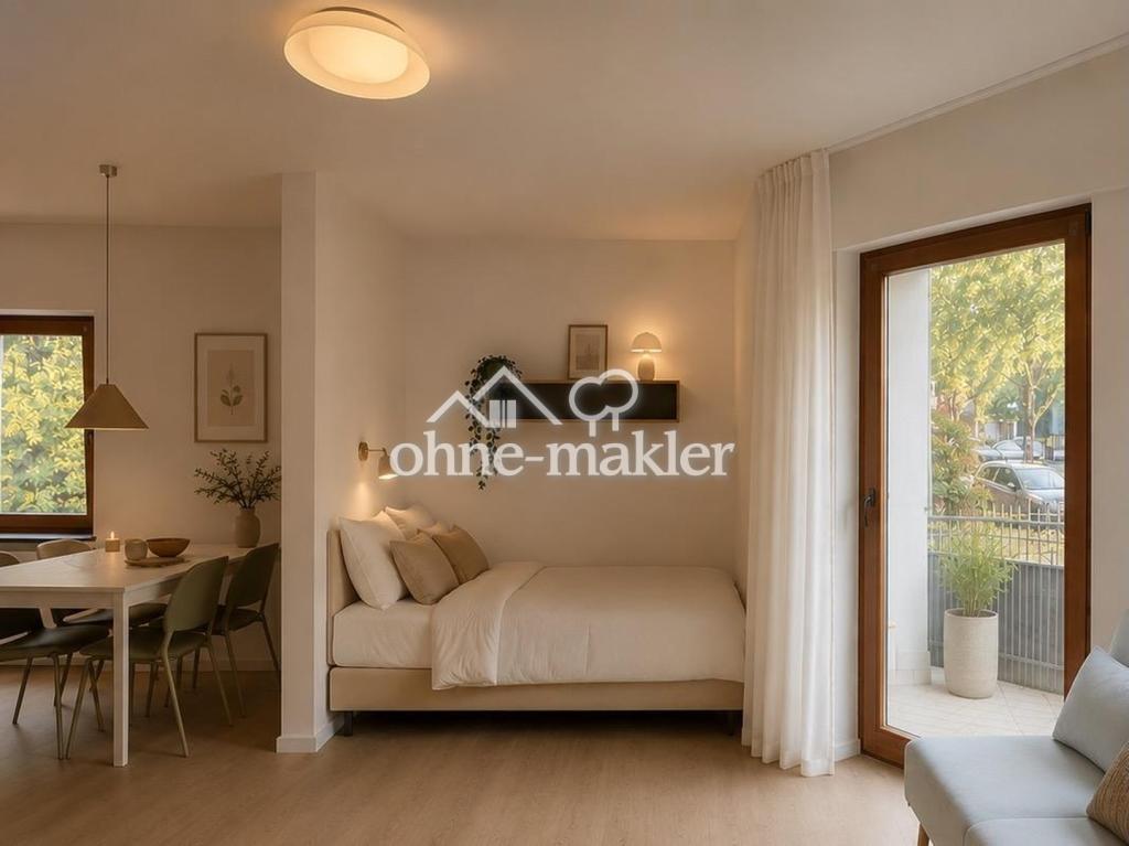 Helles, frisch saniertes 1-Zimmer-Apartment mit Balkon in Bessungen - Photo 2