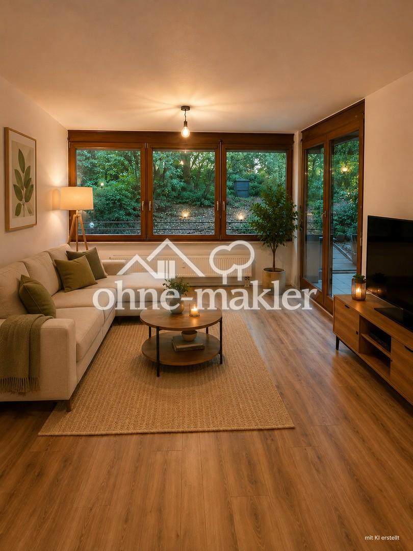 Wohnen wie im Grünen: Frisch renovierte 2-Zimmer-Wohnung (57m2) mit Terrasse & Gartennutzung - Photo 3