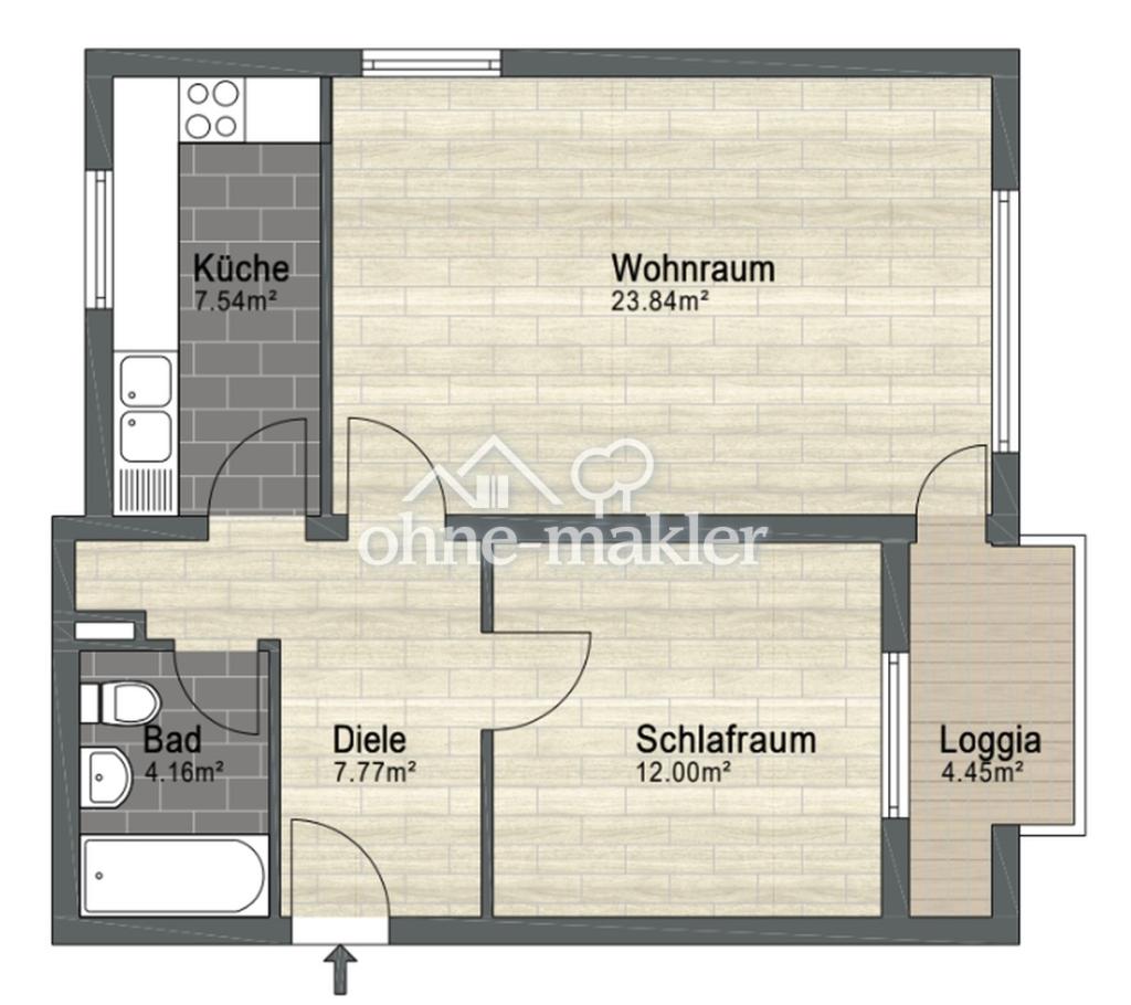 Erstbezug nach Sanierung in Wettbergen: 2 Zimmer mit Loggia - Foto 5