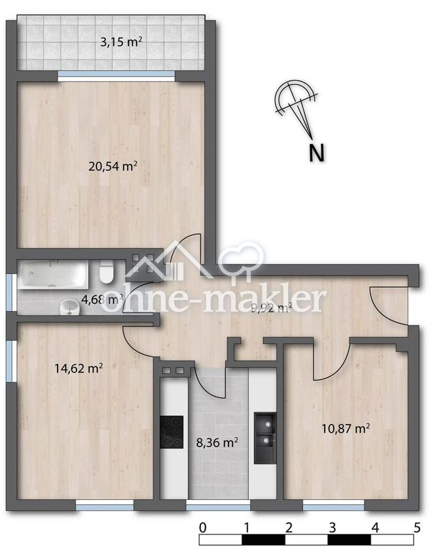 Attraktive 3-Zimmer-Wohnung mit Loggia im 1. Obergeschoss - Photo 3