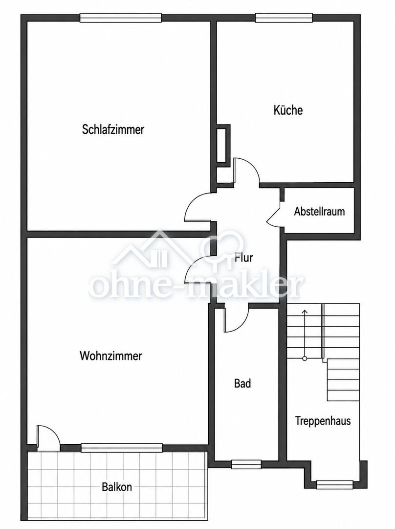 Neu sanierte 2-Zimmer-Wohnung mit Balkon in Oberhausen - Photo 5