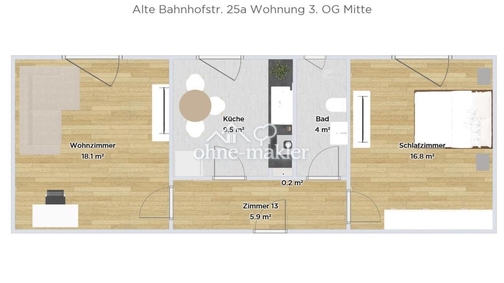 2 kernsanierte helle 2,5 Zimmer Wohnung (54 & 64qm) - Photo 4