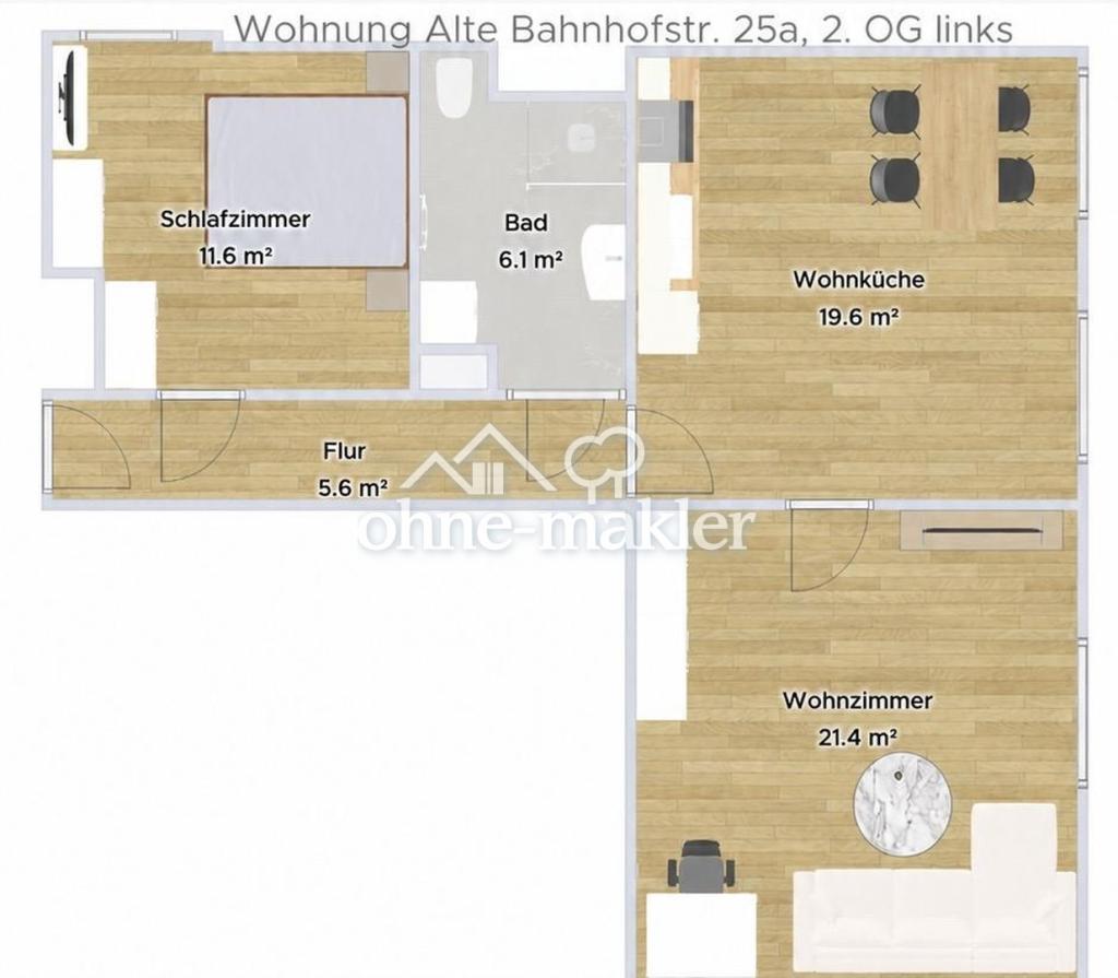 2 kernsanierte helle 2,5 Zimmer Wohnung (54 & 64qm) - Photo 3