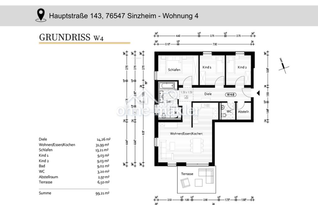 Attraktive 4- Zimmer-Neubauwohnung W4 - Photo 3