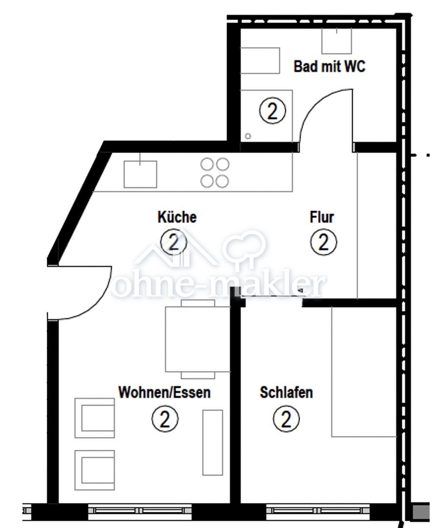 Kernsanierte 2-Zimmer Altbauwohnung in Stuttgart-Plieningen - Foto 1
