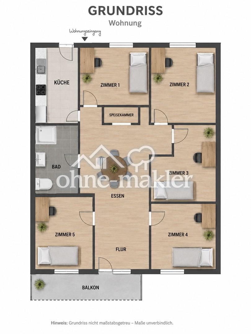 Erstbezug nach Renovierung: 5 WG-Zimmer mit neuer Küche & Südbalkon – einzeln oder als komplette WG - Photo 3