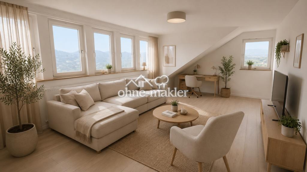 3-Zimmer-Dachgeschosswohnung mit Einbauküche in Steinfurth - Foto 1