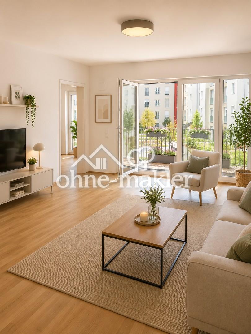 Erstbezug! 3-Zimmer-Wohnung mit Süd-Balkon in Top-Lage von Darmstadt - Foto 1