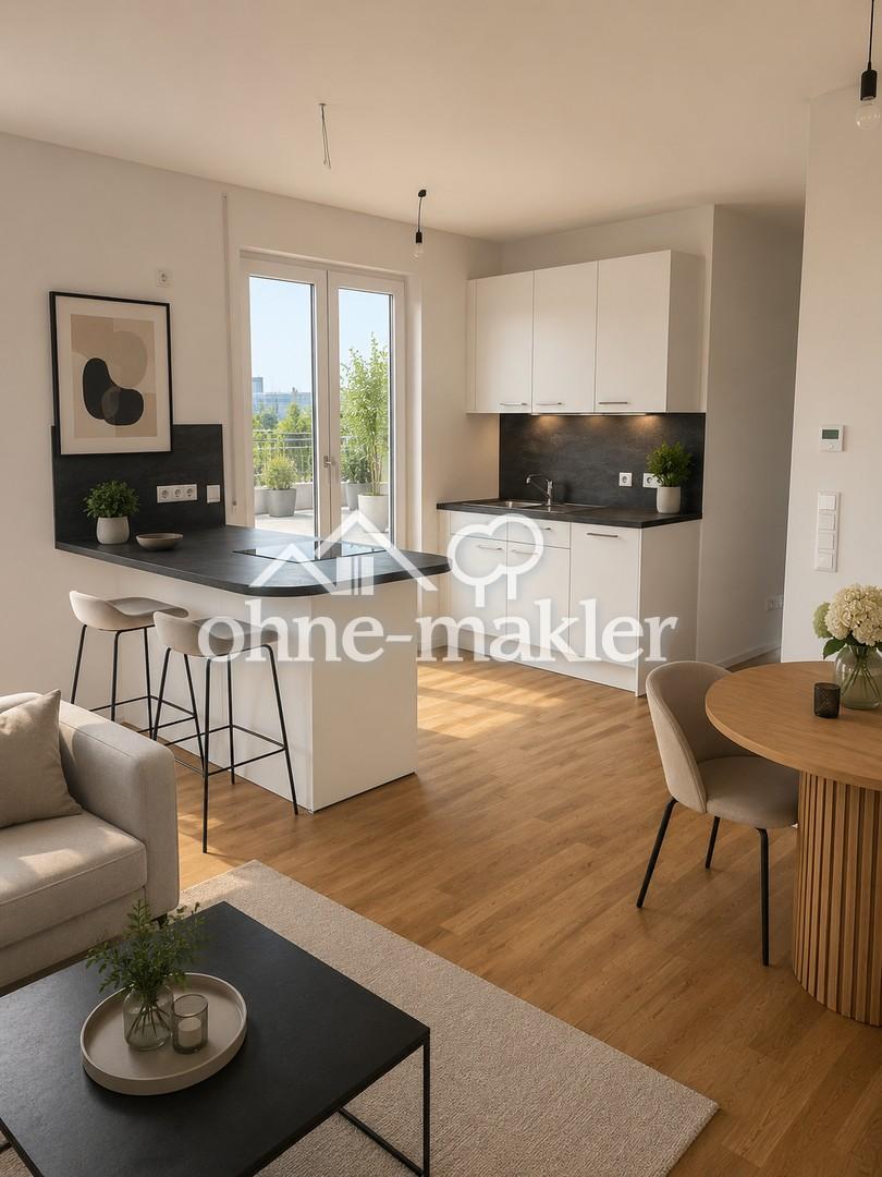 Neubau-Erstbezug in Toplage! Hochwertige Penthouse-Wohnung mit Einbauküche! - Foto 1