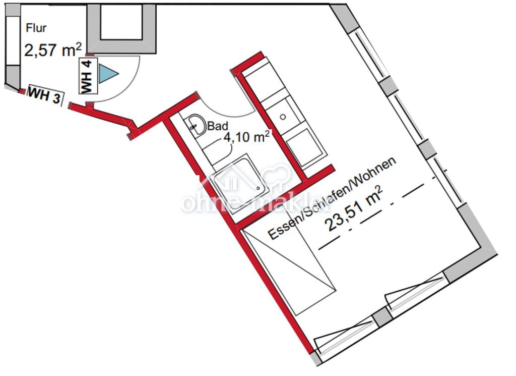 Möbliertes 1-Zimmer-Apartment in Stuttgart-Hedelfingen – frisch renoviert & clever geschnitten - Foto 5