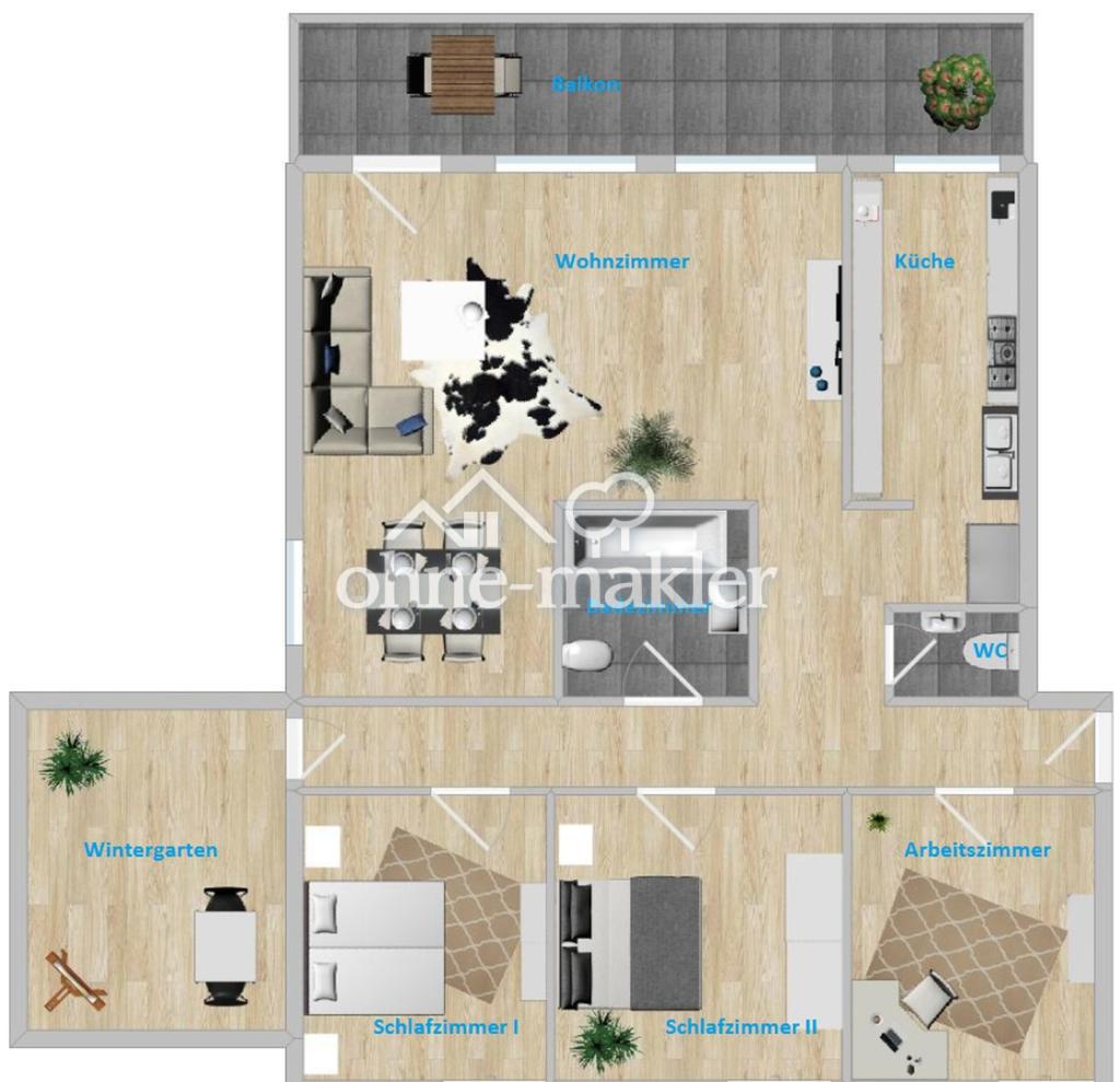 110 m² Wohnkomfort: Helle, sanierte 4-Zimmer-Wohnung mit Balkon - Photo 3