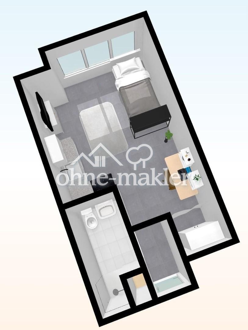 zentrales Apartment löffelfertig für Pendler / Studenten inkl. Strom u. Internet (TG-Wohnung) - Photo 5