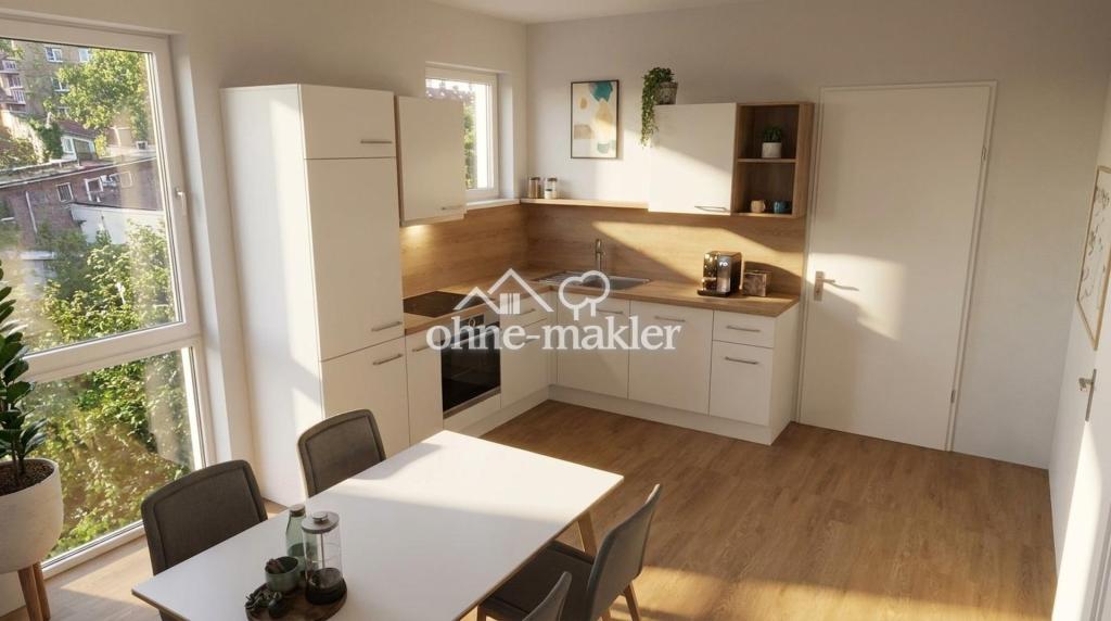 Frisch renovierte 2-ZKB-Wohnung mit Balkon, Speisekammer, Terrasse und Gartenanteil - Foto 3