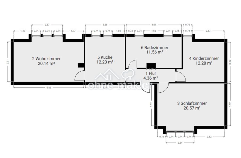 frisch renovierte 3 Zimmerwohnung mit Küche und Stellplatz - Photo 5