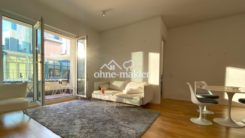 Sonnige, Luxuriöse, Möblierte, Wohnung mit Balkon & Skylineblick - Foto 3