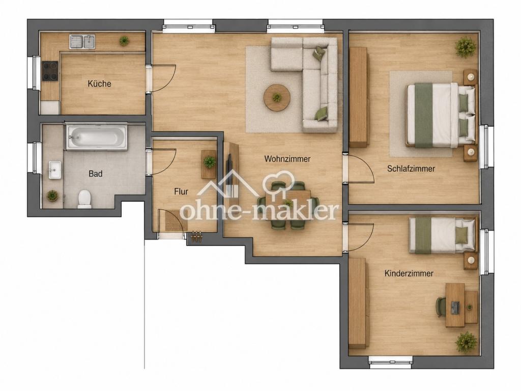 Helle 3-Zimmer-Wohnung in Remptendorf – ca. 80 m² im 1. Obergeschoss - Foto 5