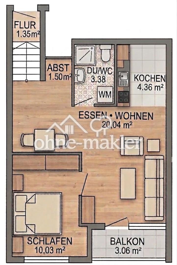 Erstbezug nach Sanierung: Moderne 2-Zimmer-Wohnung mit Balkon, Aufzug & Stellplatz am Südbahnhof - Photo 5