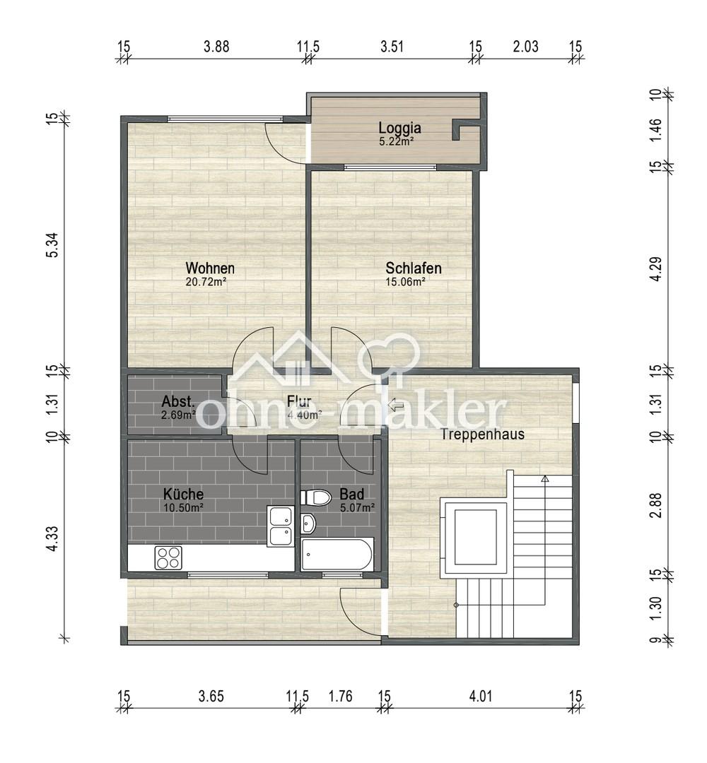 Erstbezug: Frisch sanierte 2-Zimmer-Wohnung mit Loggia - Foto 5
