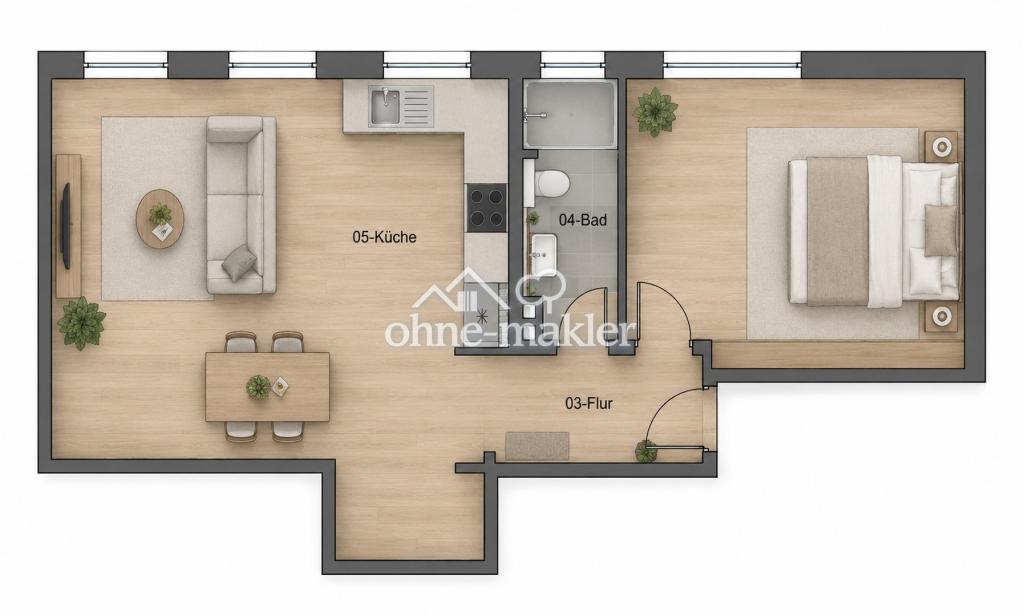 Helle 2-Zimmer Wohnung – Erstbezug nach Kernsanierung | KfW 55 EE - Photo 4