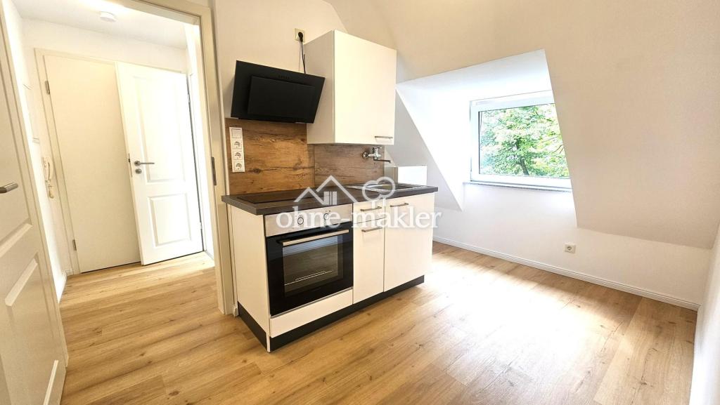 Frisch renovierte 1-Zimmer-Dachgeschosswohnung mit Einbauküche in ruhiger Lage und gepflegtem Haus - Foto 1