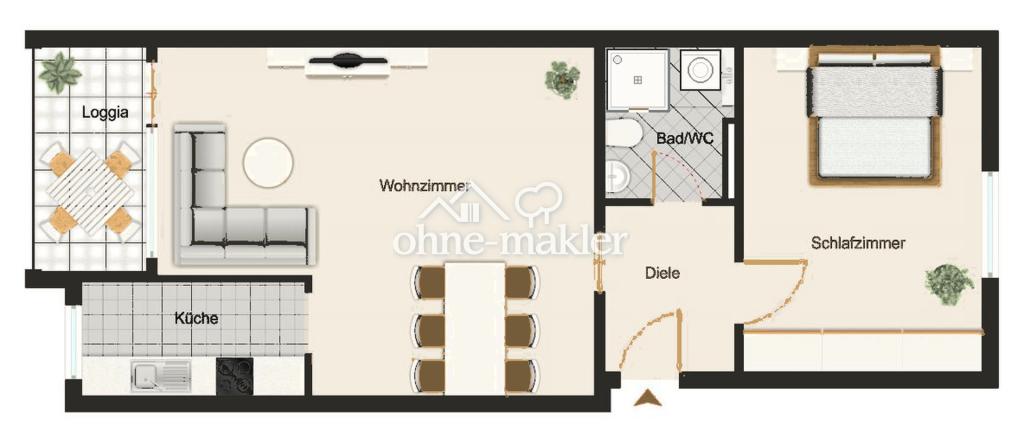 2-Zimmer-Wohnung mit Balkon und Feldblick in Olching - Erstbezug nach Sanierung - Foto 4