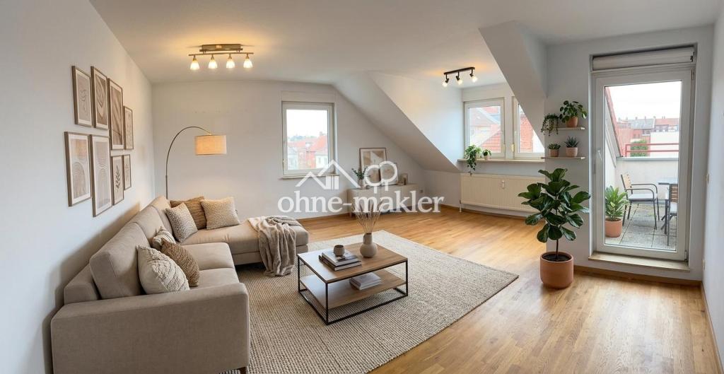 Schöne Dachgeschoss 2,5-Zimmer-Wohnung in Fürth, 5 Min vom Hauptbahnhof entfernt - Photo 1