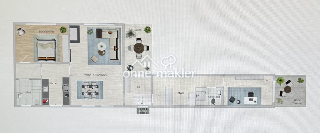 Charmante 3-Zimmer-Wohnung mit EBK, Balkon und Garage in Achim Uphusen - Foto 5