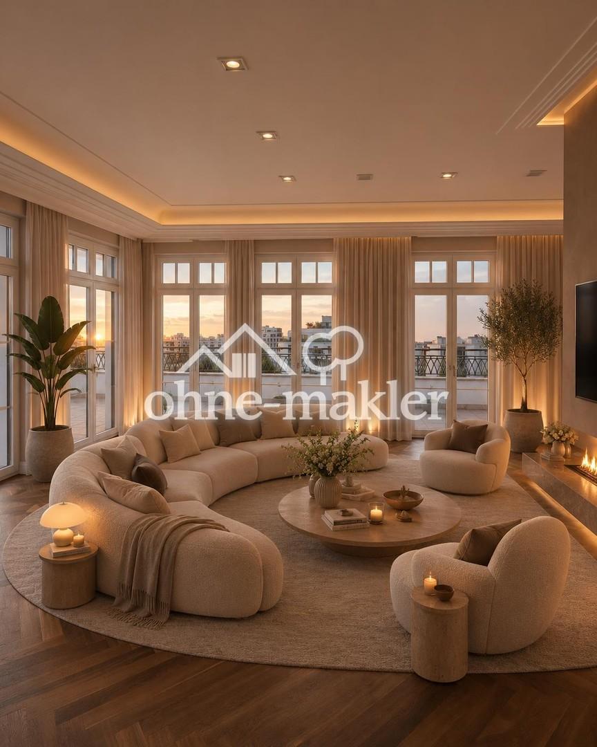 Luxus-Penthouse mit Dachterrasse, Privat-Aufzug & Concierge. Optional möbliert. Provisionsfrei! - Foto 1