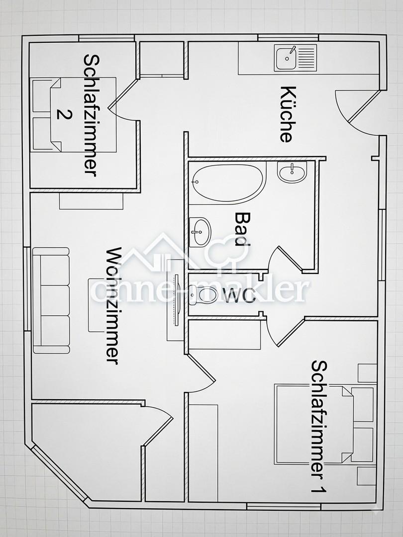 Schicke 3-Zimmer Wohnung inkl. neuer Einbauküche am Stadtgarten - Foto 5