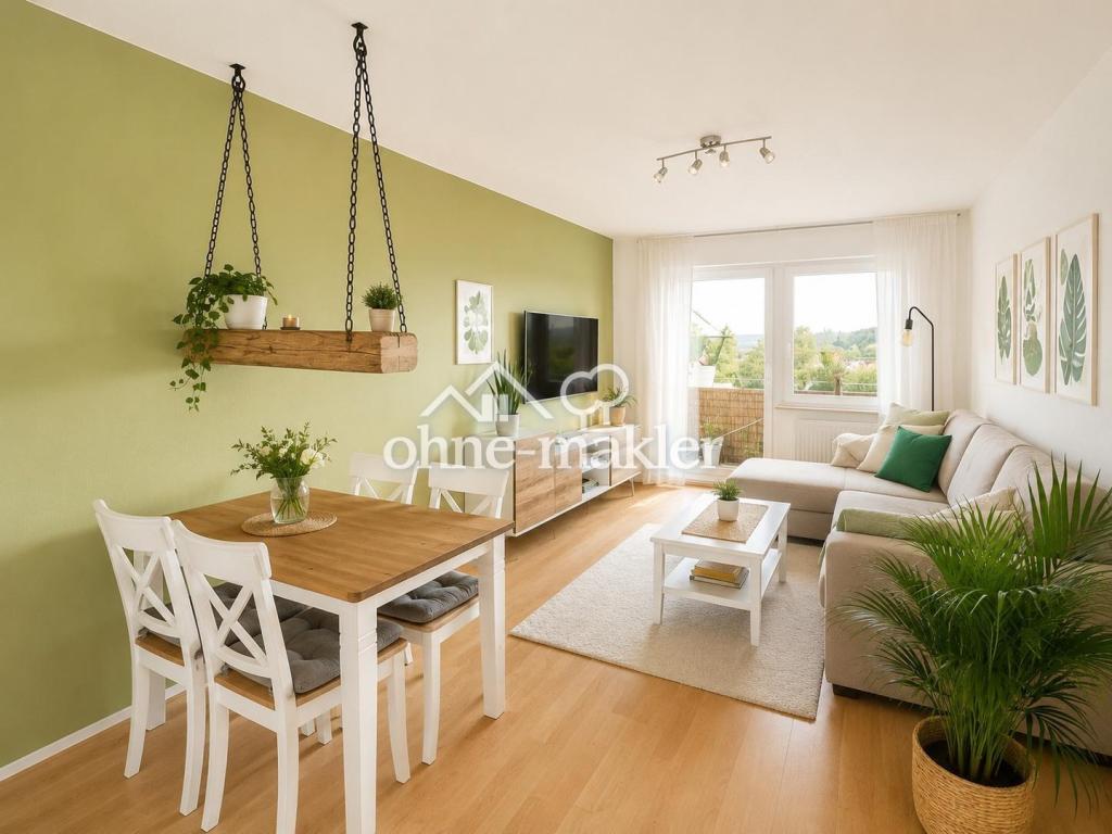 Elterlein: Sonnige 3-Zimmer-Wohnung mit großem Balkon und Einbauküche - Photo 1