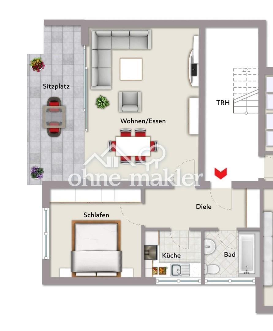 2-Zimmer-Wohnung (65 m²) mit Terrasse in Kehl-Marlen - Photo 5
