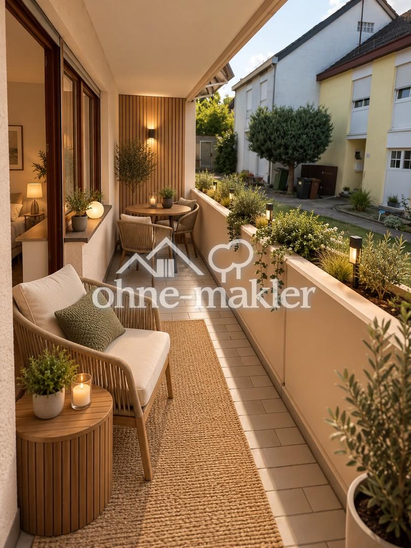 Schönes, helles Ein-Zimmer-Apartment mit großem Balkon, Einbauküche und Stellplatz - Foto 5